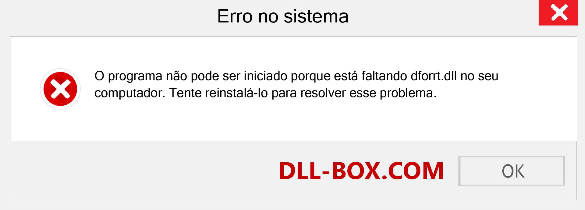 Arquivo dforrt.dll ausente ?. Download para Windows 7, 8, 10 - Correção de erro ausente dforrt dll no Windows, fotos, imagens